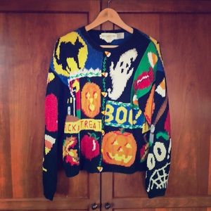 Halloween Button Up Sweater